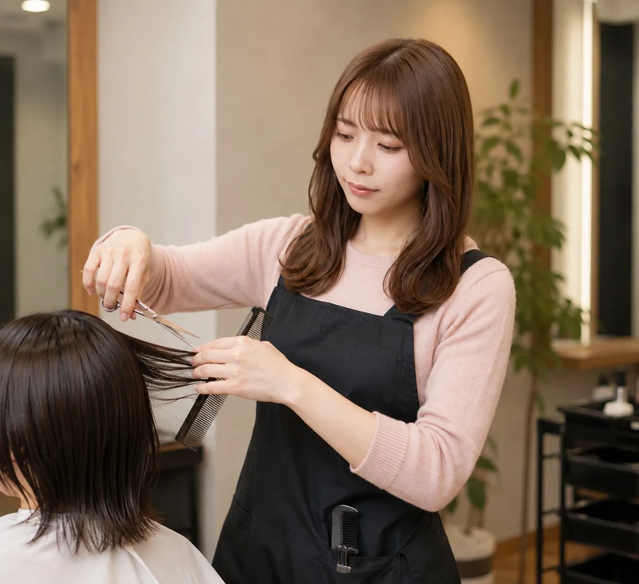 浅賀 美穂 施術中