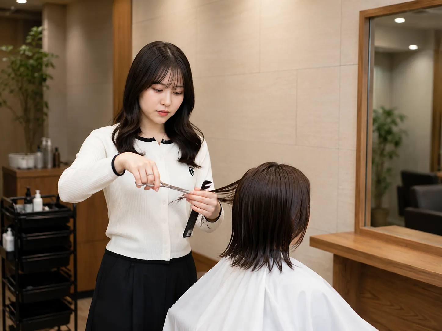 菅沼 彩花 施術中